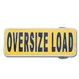 Oversize Load Yellow Pewter Belt Buckle
