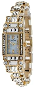 AK Anne Klein #10-8872MPGB Women's Gold Tone Swarovski Crystals Brace Watch