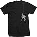 SPIDER ON SHOULDER spooky web bug funny emo scary SHIRT