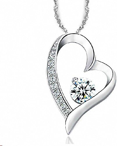 Costume Wholesale Bridesmaid Stainless Steel Necklace Zircon Open Heart I Love You Pendant Necklace