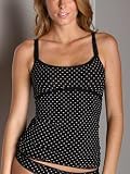 Itty Bitty Bra Cami Black and White Dots