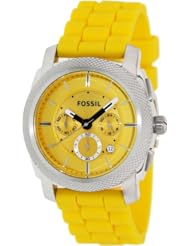 Fossil Machine Chronograph Silicone Watch - Yellow Fs4807