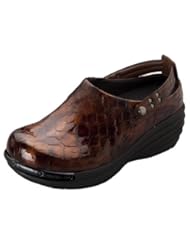 Dickies Uniforms Womens Conquest Axiom Leather Clog (Brown Turtle, Size 10)