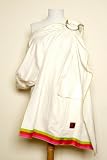 Oopa Baby Pique Sling Offwhite Ice Pique with Ice Cream Stripe Ribbon Edging