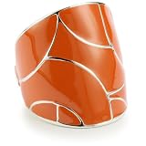 ELLE Jewelry Flying Colors Orange Enamel Sterl