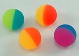12 Two-tone Icy Super Bouncey Balls -Fun 32mm High Bounce Balls -Great Stocking Stuffers