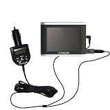 FM Transmitter with integrated Car Charger for the Amcor Navigation GPS 3600 3600B - uses Gomadic TipExchange Technology