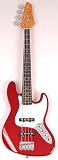 SX Ursa 2 JR RN CAR 3/4 Size Short Scale Red Bass Guitar