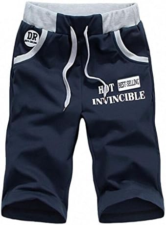 VENTELAN Men's Fashion Casual Printed Drawstring Sports Jogger Shorts Pants