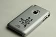 Apple iPhone Soft Polycarbonate Slim fit Case - Silver with Rose Tattoo (Cozip Brand) Made in Korea