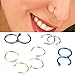 CHN'S 10PCS Hot Colorful Stainless Steel Nose Open Hoop Ring Golden Earring Body Piercing Studs Body Slave Jewelry