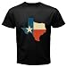 Black T-Shirt of Classic Texas Flag Texas Shaped (Republic of Texas, Flags of Texas, ...