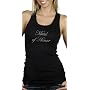 Maid of Honor Tank on Extra-Long Black Tank Top by Bella