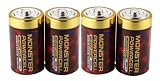 Monster Cable MB D ALKA-4 High Capacity Alkaline Monster PowerCells