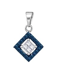 0.30CTW BLUE DIAMOND MICRO-PAVE PENDANT