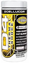 "CELLUCOR" D4 THERMAL SHOCK,EXTREME FAT LOSS. 60 CAPSULES...(NEW VERSION)