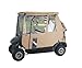Classic Accessories Fairway Deluxe 3-Sided 2-Person Golf Cart Enclosure, Tan