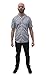 Houndstooth Black and White Men's Button Down Lounge Shirt
