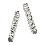 0.16 Ct.T.W. Round Brilliant Cut Diamonds, 14Kt. White Gold, Diamond Fashion Earrings