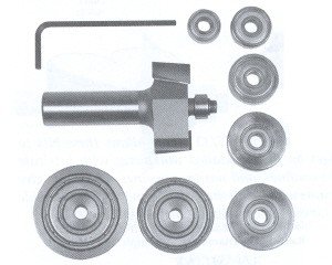 WHITESIDE MACHINE #1955 C/T MULTI RABBIT SET 1-3/8 DIA X 1/2 CL X 1/2 CD X 1/2 SH WITH 8 BEARINGS