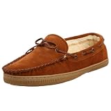 Tamarac by Slippers International 1916 Men’s Suede Moccasin Slipper, Cinnamon/Rust, 10 D