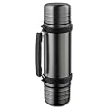 Isosteel VA-9562DQAT Duo Vakuum-Isolierflasche titan-grau 1,0 L aus 18/8 Edelstahl mit Quickstop-Einhandaus... und 2 abschraubbaren Trinkbechern