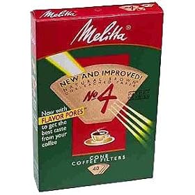 Melitta #624412 40CT #4 Brown Cone Filter by MELITTA