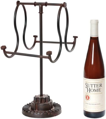Wilco Imports 10-Inch by 7-Inch by 15.5-Inch 2-Bottle Metal Wine Rack