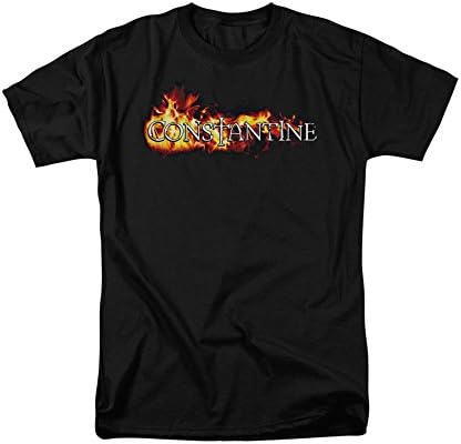 Constantine Logo In Flames S/S Adult 18/1 Black 4X
