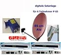 P 65 digitale Satanlage f&uuml;r 6 TN, 85 rot, 2x SL 45