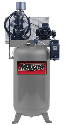 Maxus EX8404 7-1/2 Horsepower 80 Gallon Oiled Vertical Gas Compressor with Electric Start