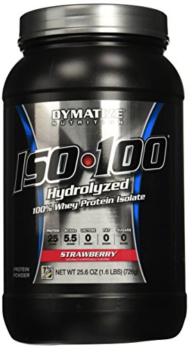 Dymatize Nutrition ISO-100 Protein Gourmet Strawberry 1.6 lbs (733 Grams)