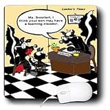 Londons Times Funny Animals Cartoons - Skunk Education - Mouse Pads