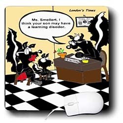 Londons Times Funny Animals Cartoons - Skunk Education - Mouse Pads