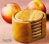 Mocha Marble 7 Pc Coaster Set (4 Diam)