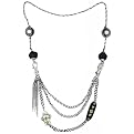Rocker Triple-Chain WrapBead Necklace