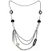 Rocker Triple-Chain Wrap Bead Necklace