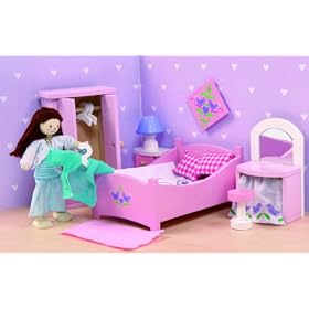 Le Toy Van Dolls House Wooden Accessory set - Songbird Bedroom