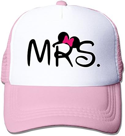 BYR Couples Mrs Cute Bownot One Size Adjustable Baseball Snapbacks Hat Pink
