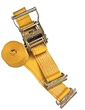 Security Chain Company CC3812 12' Gold 2" Interior Van Strap with Ratchet and Spring E-Clip