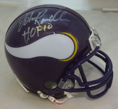 John Randle Autographed Mini Helmet - with HOF 10 Inscription - JSA Certified - Autographed NFL Mini HelmetsB00COPYYTC 