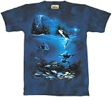The Mountain Stormy Night Orca Whale Adult Tee T-shirt