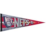 NBA New Jersey Nets Red 12'' x 30'' Premium Felt Pennant