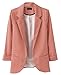 xiaokong Women's Solid Color Open Front Slim Fashion Small Blazer