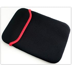 Black Apple iPad 1 and 2 Skin Pouch Neoprene Case