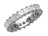 3.30 cts Princess Diamonds Eternity Band - Platinum, 18kt White or Yellow Gold