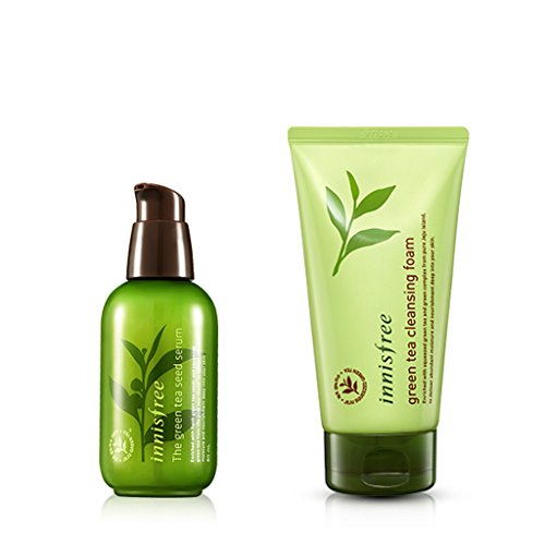 Innisfree the green tea seed serum + cleansing foam
