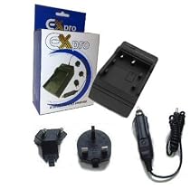 Ex-Pro Panasonic CGA-S007, CGAS007A, CGA-S007E, CGR-S007E, DMW-BCD10 Digital Camera Battery Travel Charger, UK & Europe - 2 Hour Fast Charge