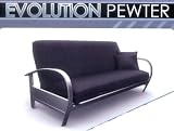 Review   / Evolution Pewter Futon Couch Frame/Mattress Set