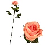 Review i-koncepts Ltd  / Half Open Rose - Pink - Artificial Flower